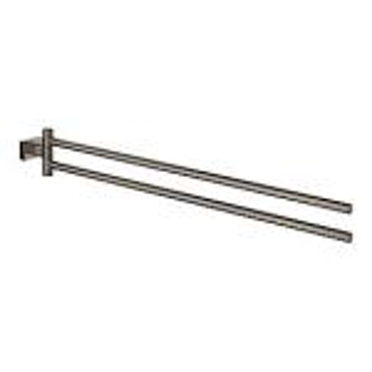 GROHE Essentials Cube new håndklædeholder 439mm 2arme/svingbar børstet hard graphite