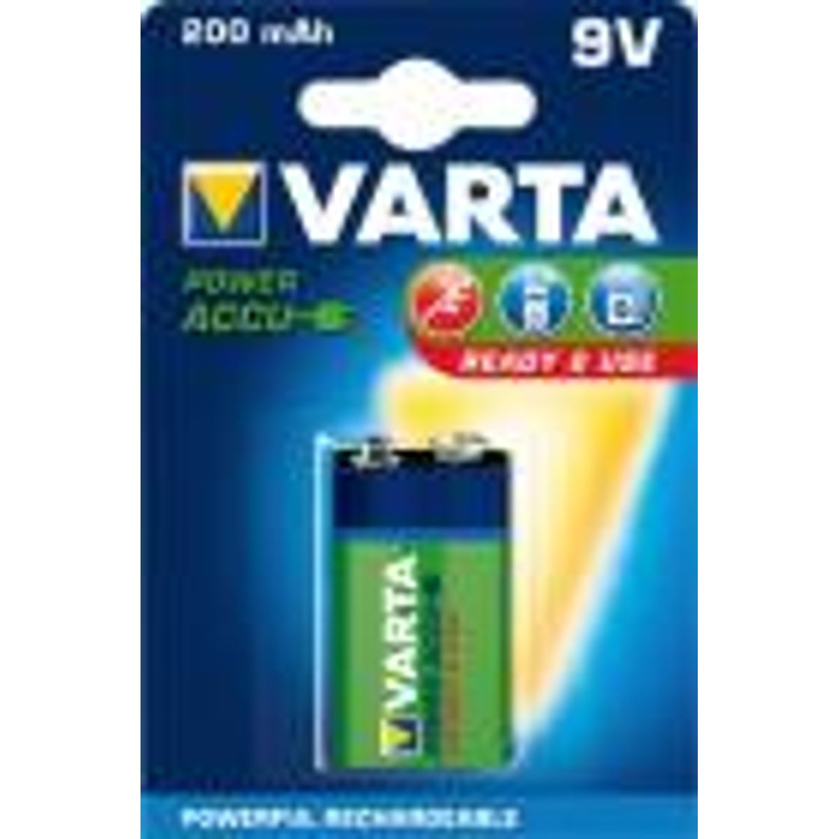 Varta genopladelig batteri nimh 9v 170mAh v7/8h