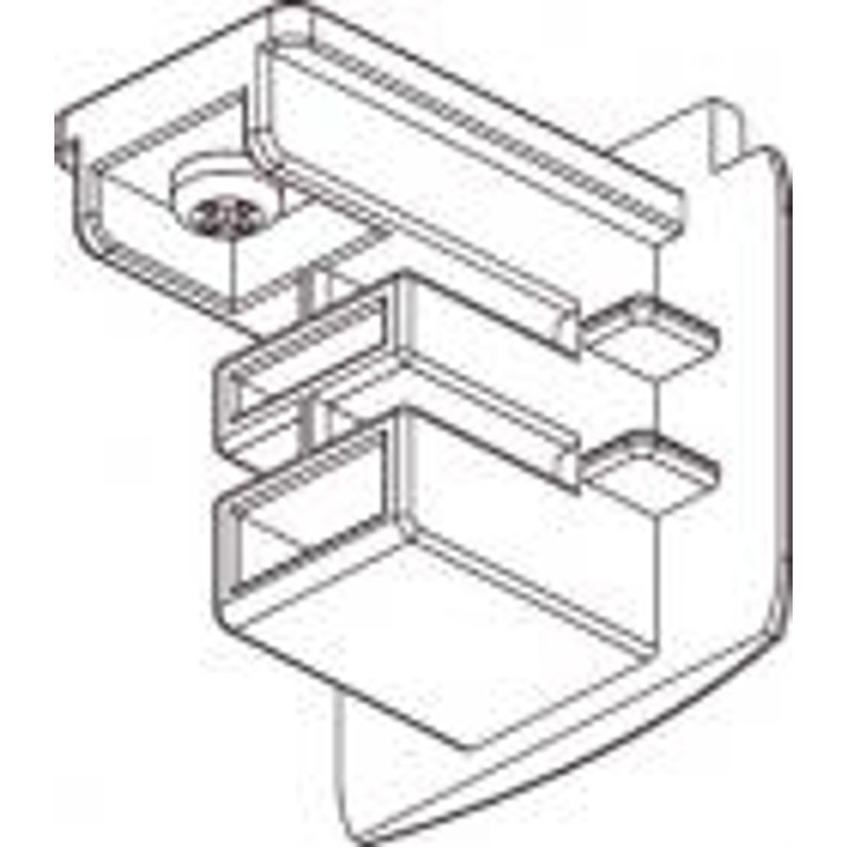 Global Endestykke 3-faset Hvid