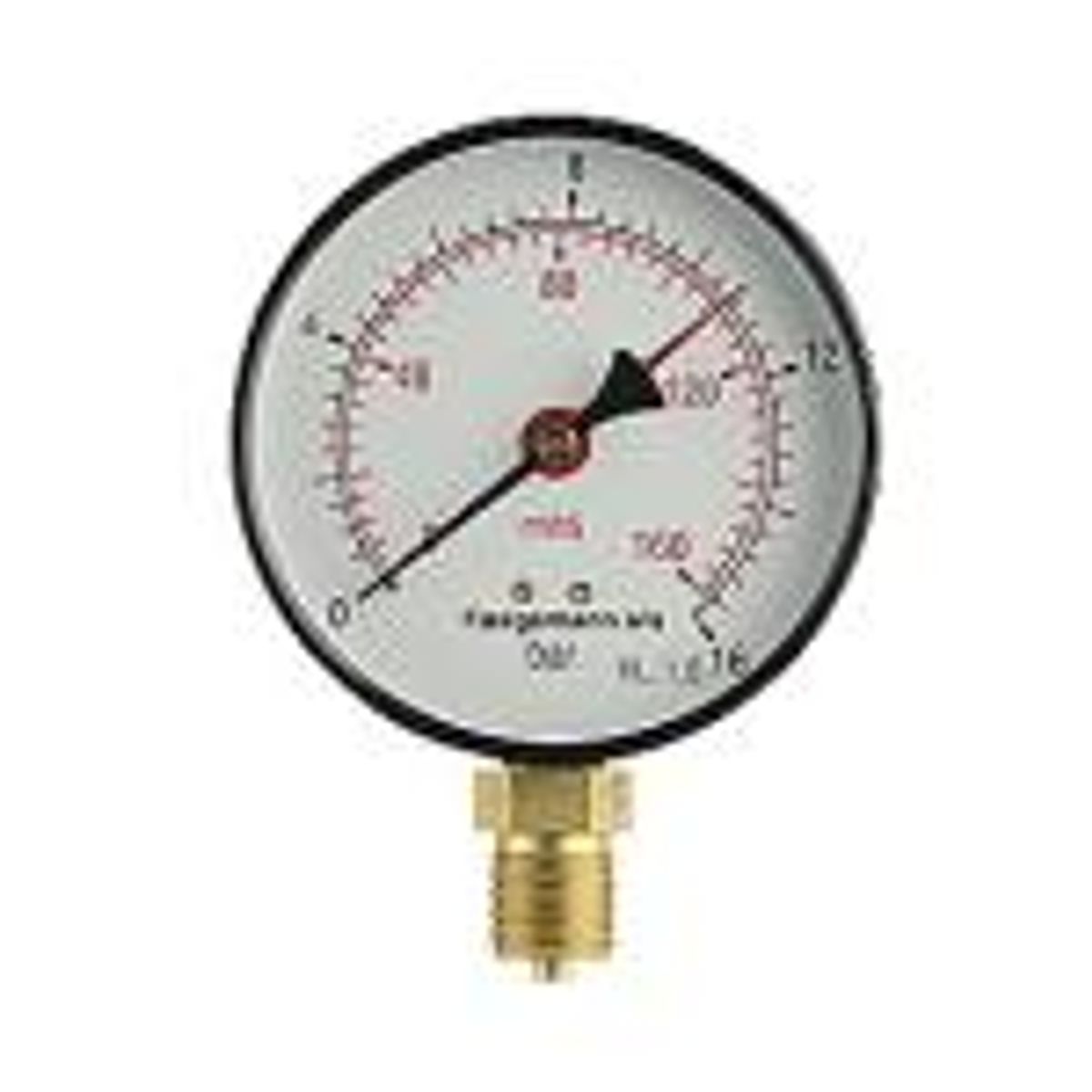 Manometer 1/4xø63 0-6 bar/0-60 mvs, nedadrettet studs