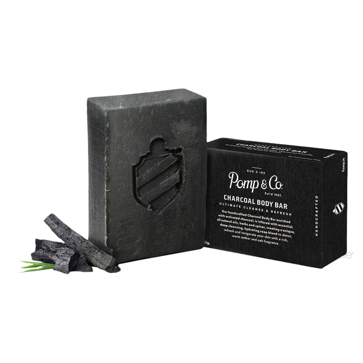 Pomp & Co. Charcoal Body Bar Soap, 120 gr.