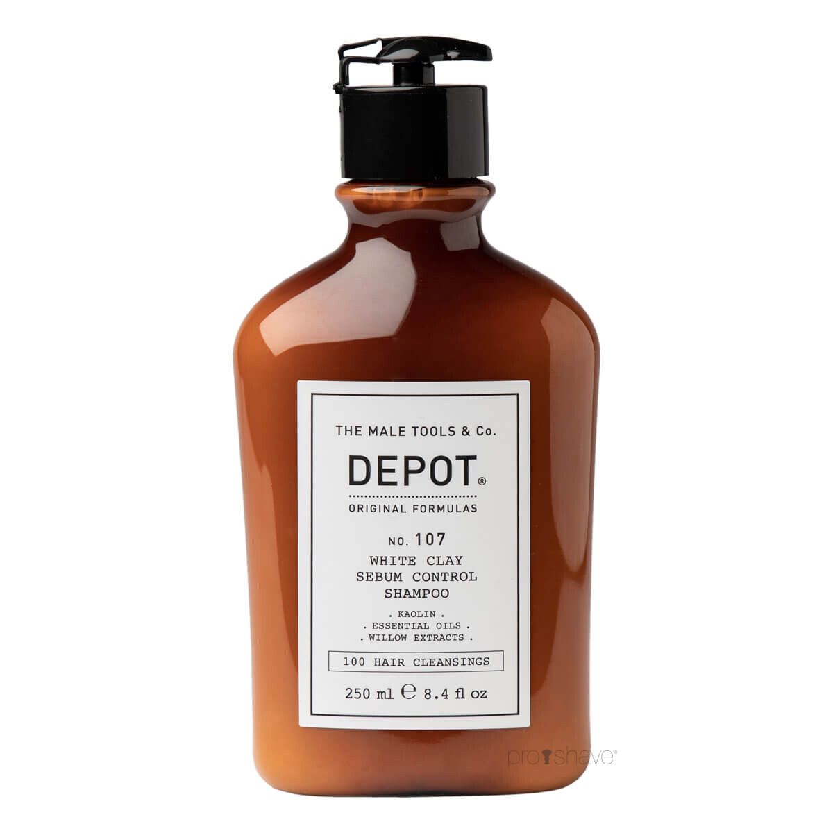 Depot White Clay Sebum Control Shampoo, No. 107, 250 ml.