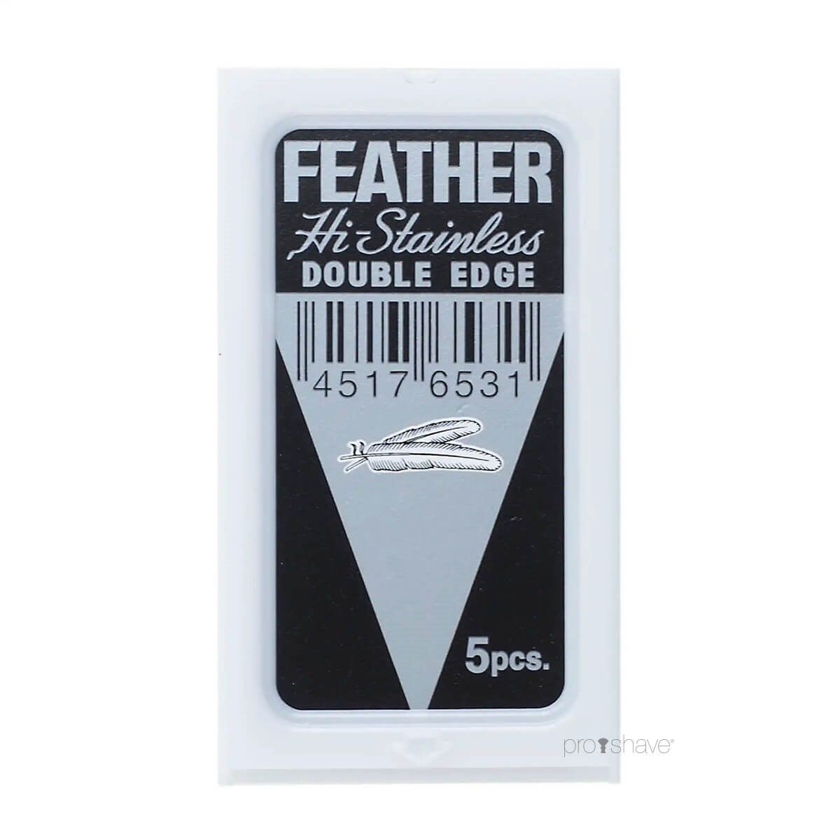 Feather Hi-Stainless Barberblade, 5 stk.