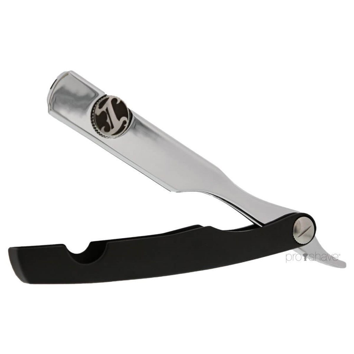 Irving Barber Company Straight razor, Matte Black & Chrome