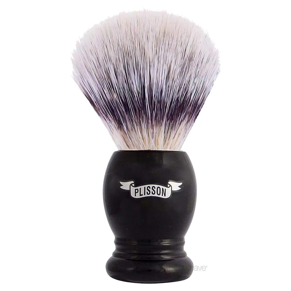 Plisson Barberkost, High Mountain White Fibre & Sort Akryl, Essentiel, Str. 12