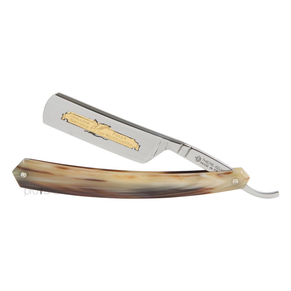 Thiers-Issard Straight Razor, 6/8 Round Nose, Lyst horn