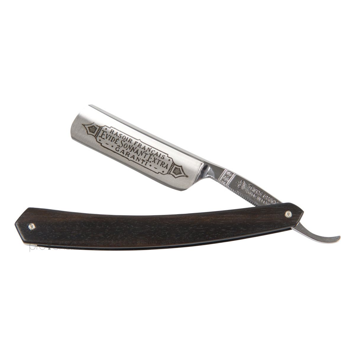 Thiers-Issard Straight Razor, 6/8 Round Nose, Ibenholt