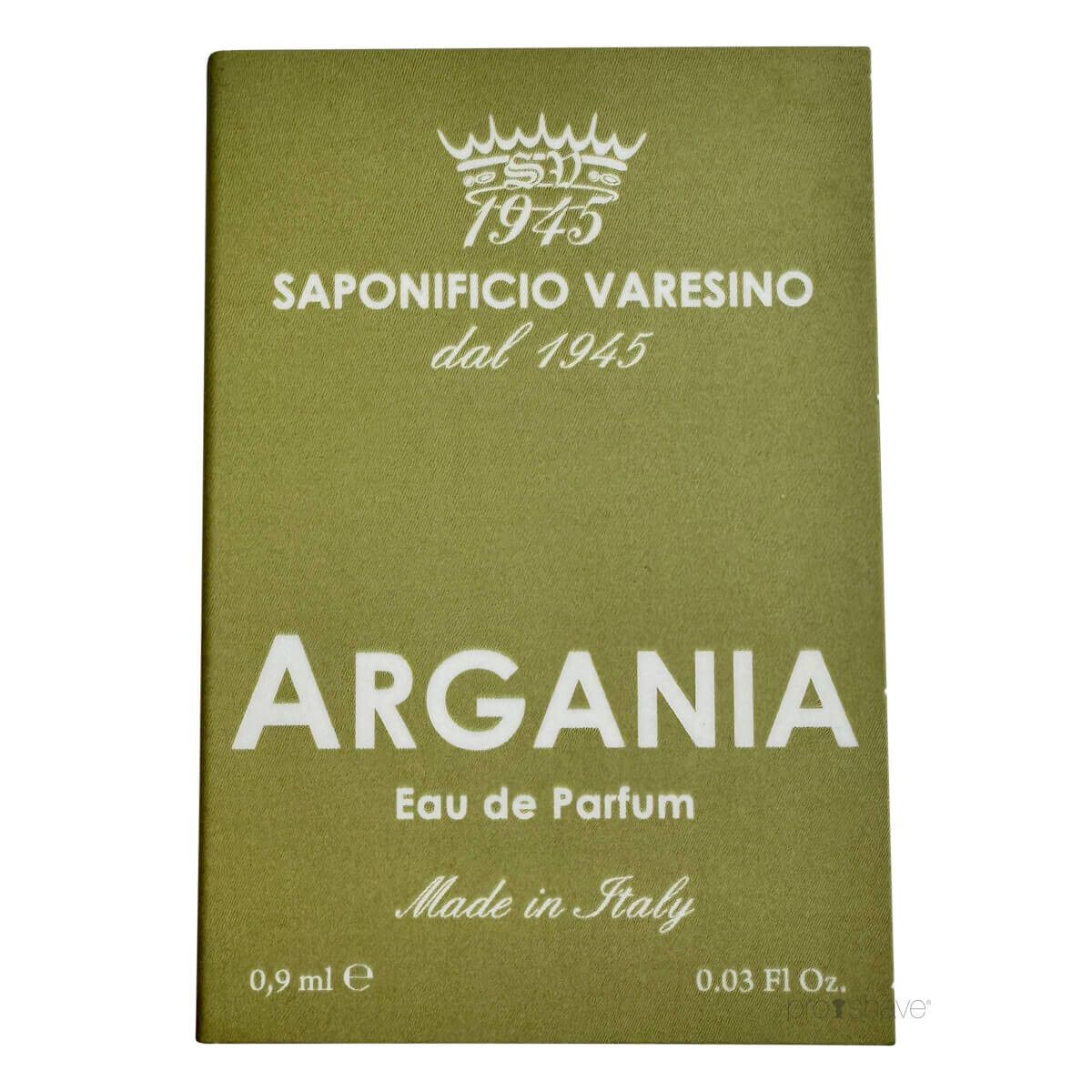 Saponificio Varesino Eau de Parfum, Argania, Sample, 0.9 ml.