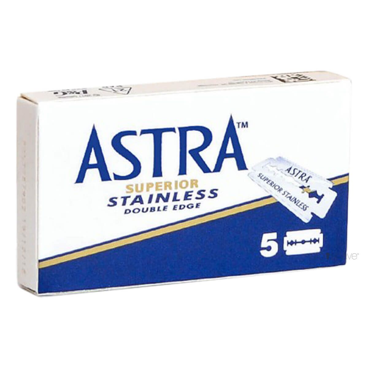 Astra Superior Stainless Blue DE-Barberblade, 2x5 stk. (10 stk.)