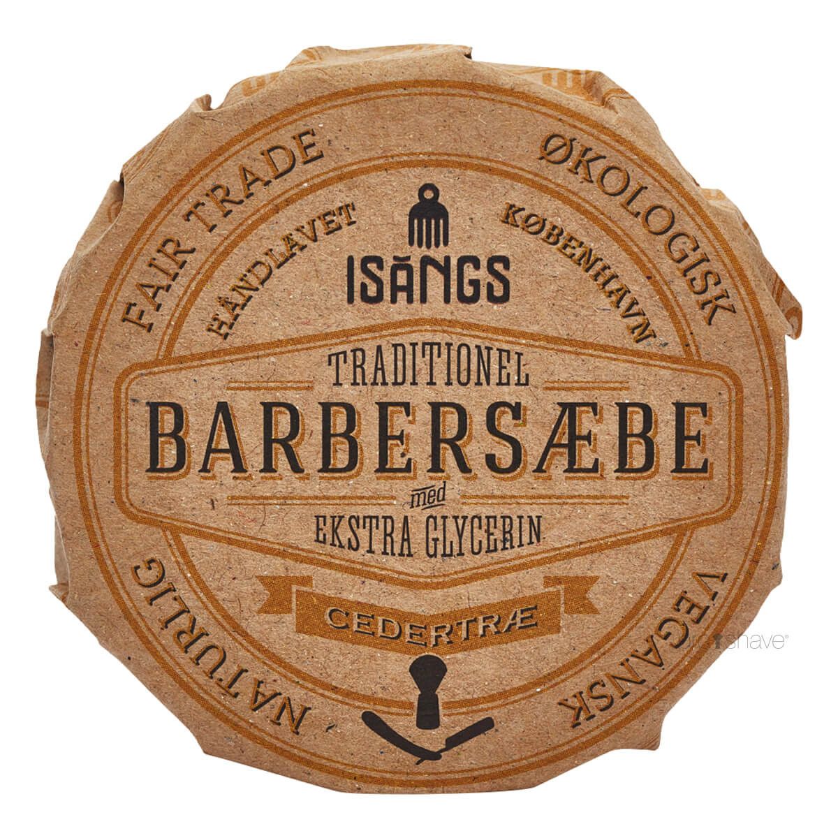 Isangs Traditionel Barbersæbe, Cedertræ, 70 gr.