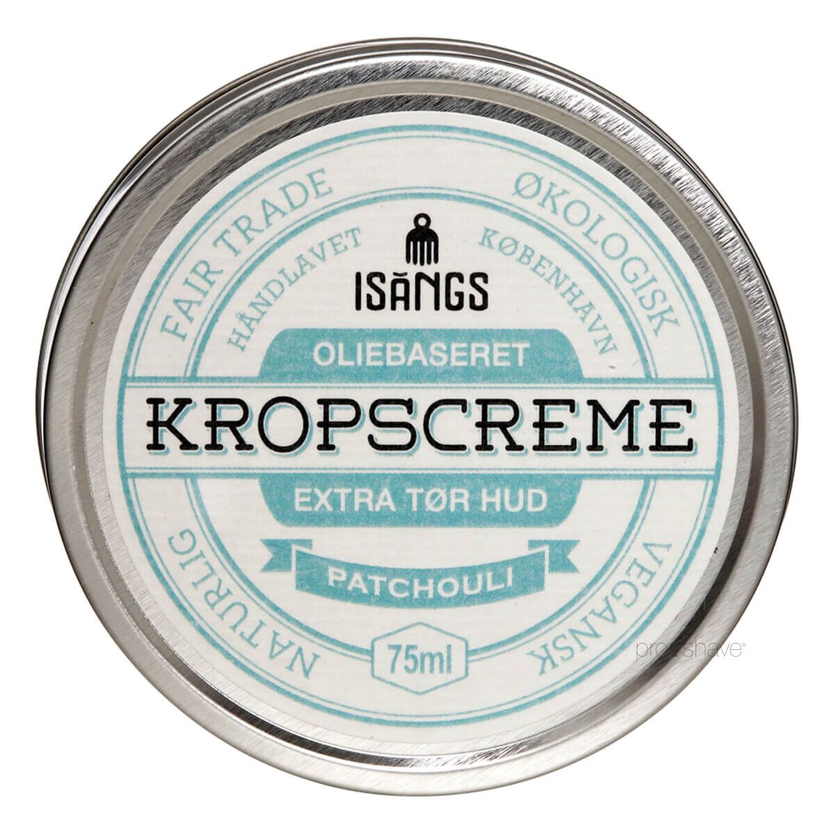 Isangs Kropscreme til Ekstra Tør Hud, Patchouli, 75 ml.