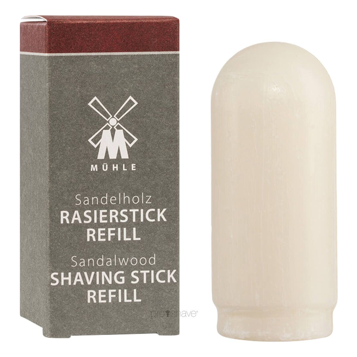 Mühle Barbersæbe, Shavestick REFILL, Sandeltræ, 37 gr.