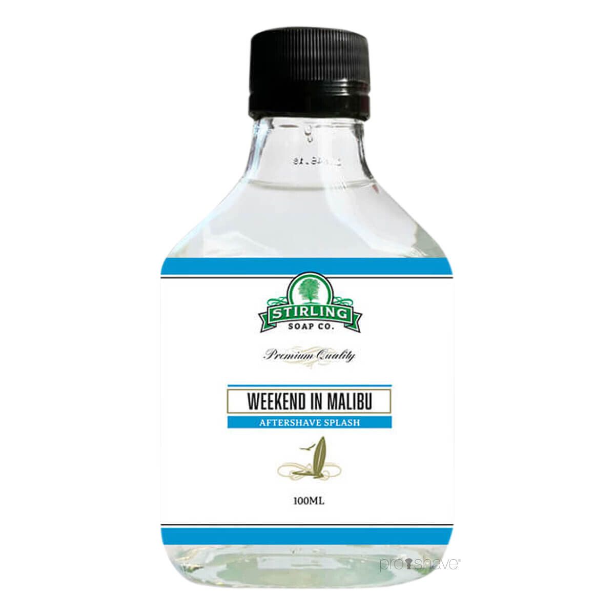 Stirling Soap Co. Aftershave Splash, Weekend in Malibu, 100 ml.