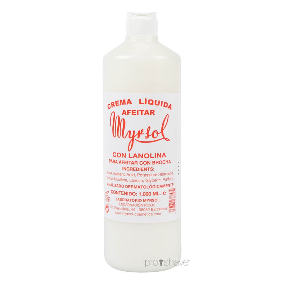 Myrsol Barbercreme, 1000 ml.