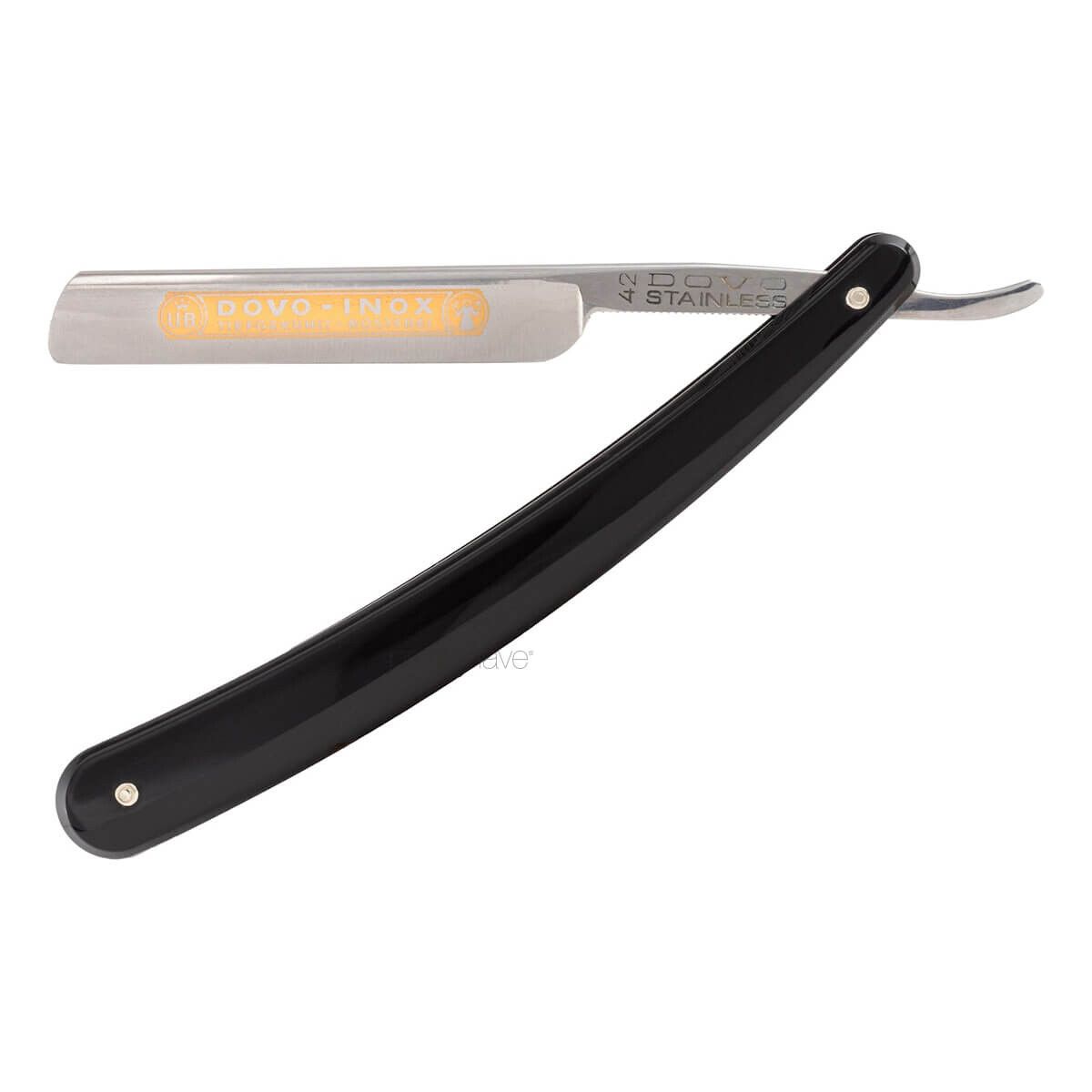 Dovo Straight Razor 3/8, French nose, INOX, Sort