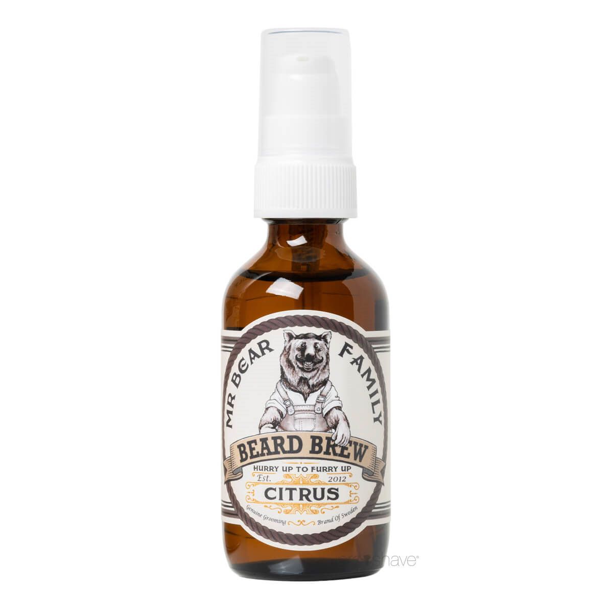 Mr. Bear Skægolie, Beard Brew Oil, Citrus, 60 ml.