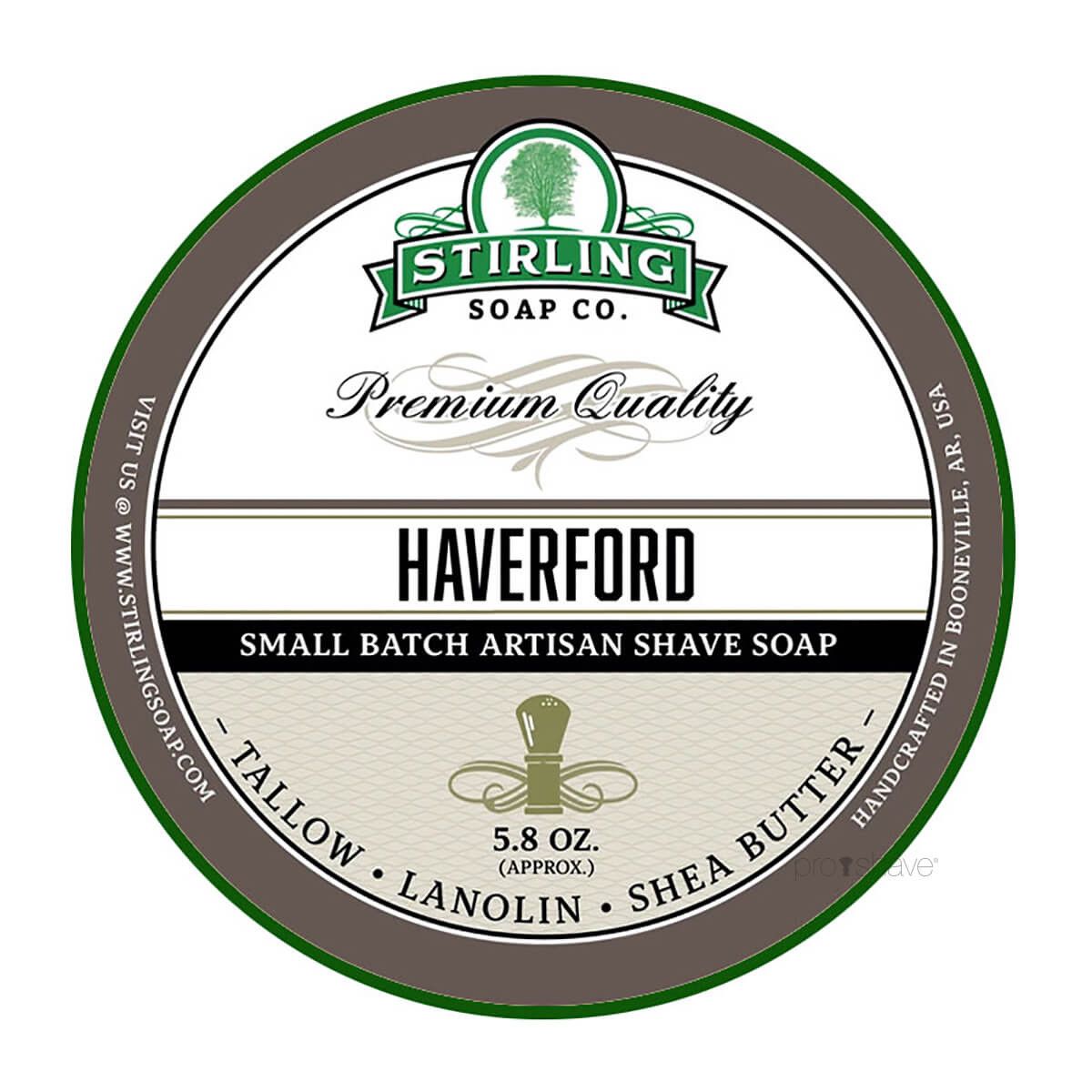 Stirling Soap Co. Barbersæbe, Haverford, 170 ml.