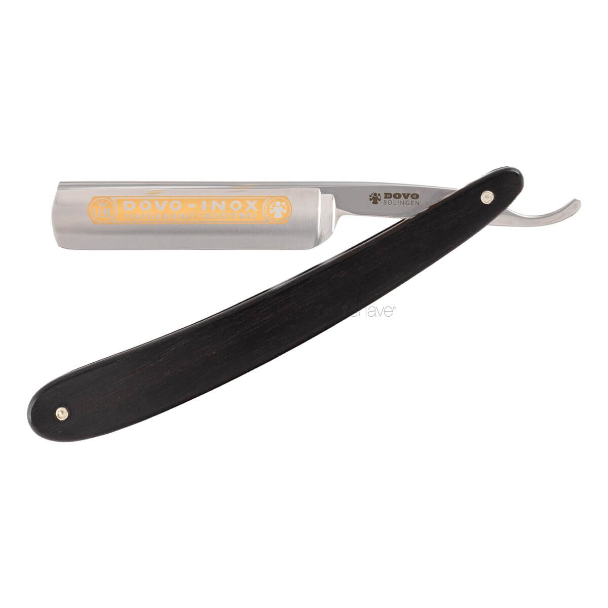 Dovo Straight Razor 5/8, Round nose, INOX, Ibenholt