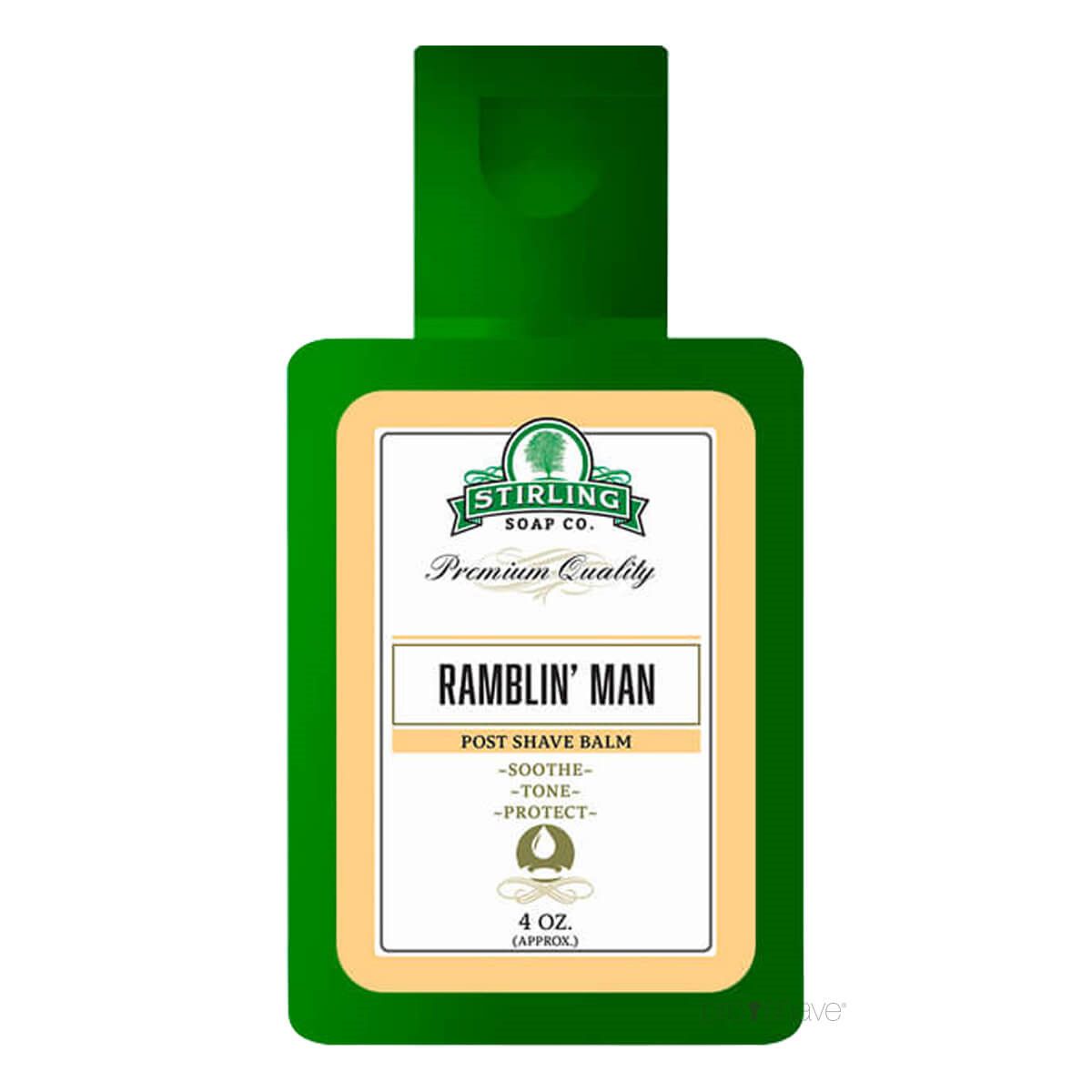 Stirling Soap Co. Aftershave Balm, Ramblin' Man, 118 ml.