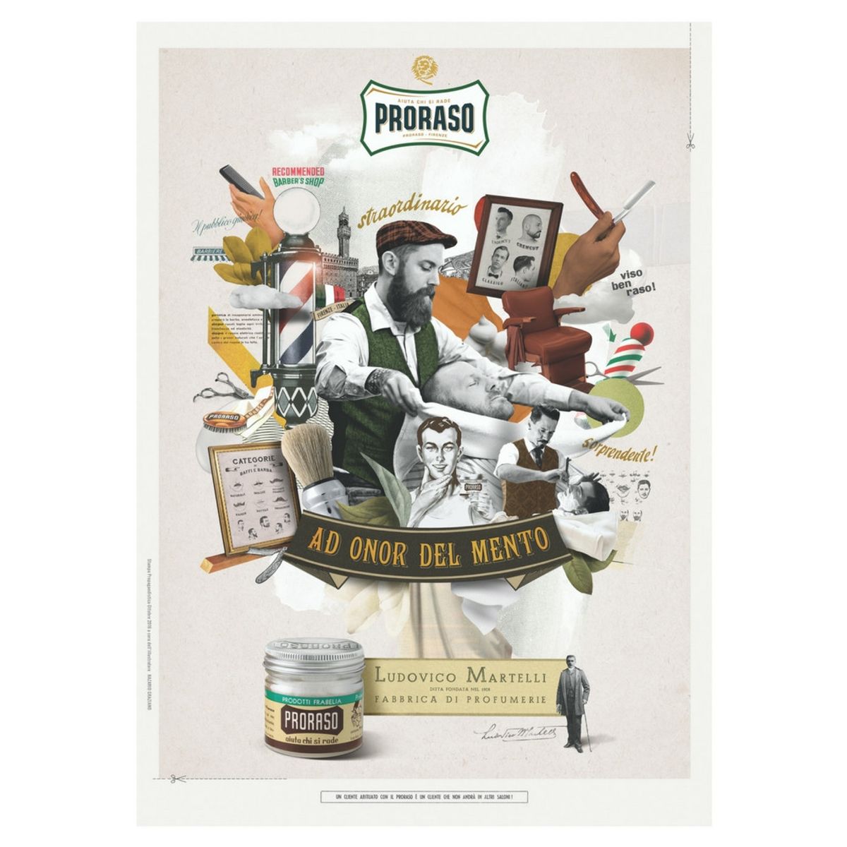 Proraso Plakat, 50 x 70 cm.