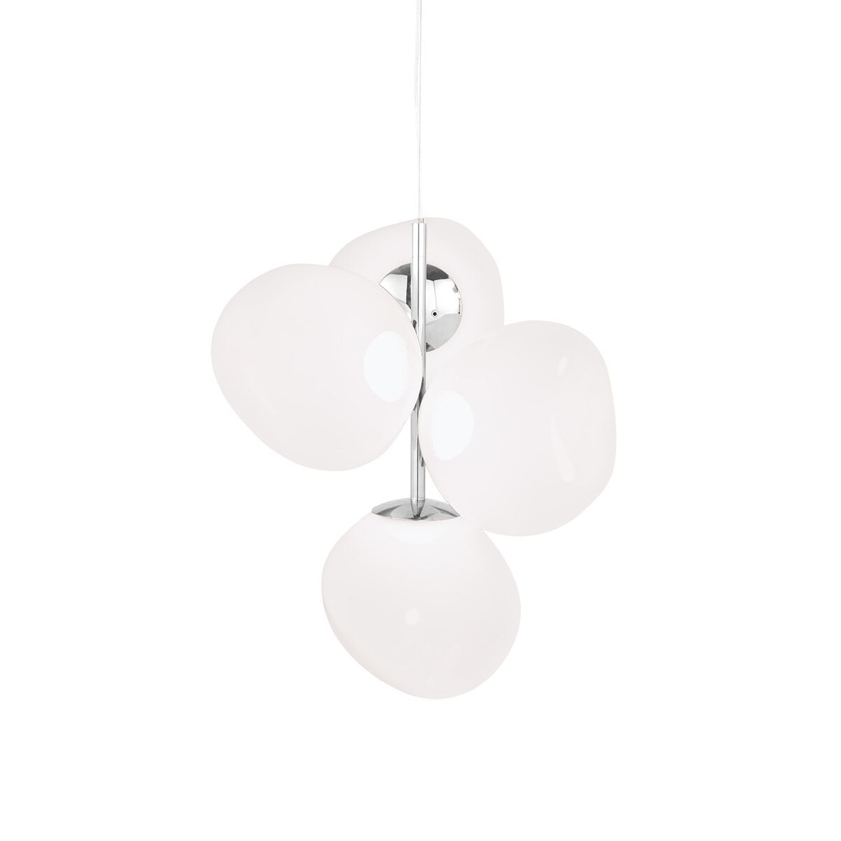 Melt Chandelier Mini fra Tom Dixon (Opal / Silver)