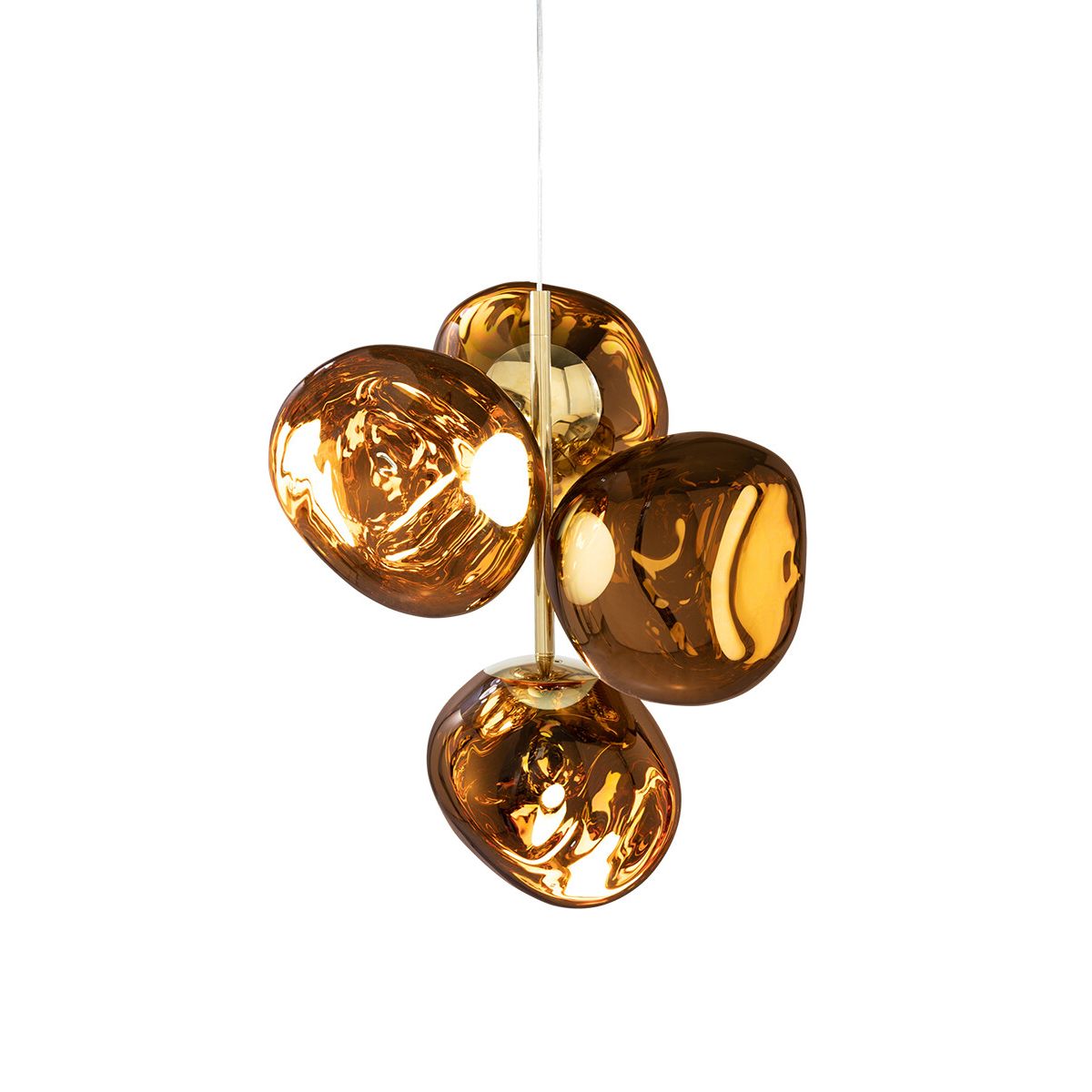 Melt Chandelier Mini fra Tom Dixon (Gold)