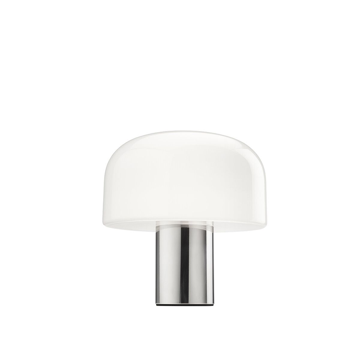 Bellhop Glass Table Lamp fra Flos (Bright Aluminium)