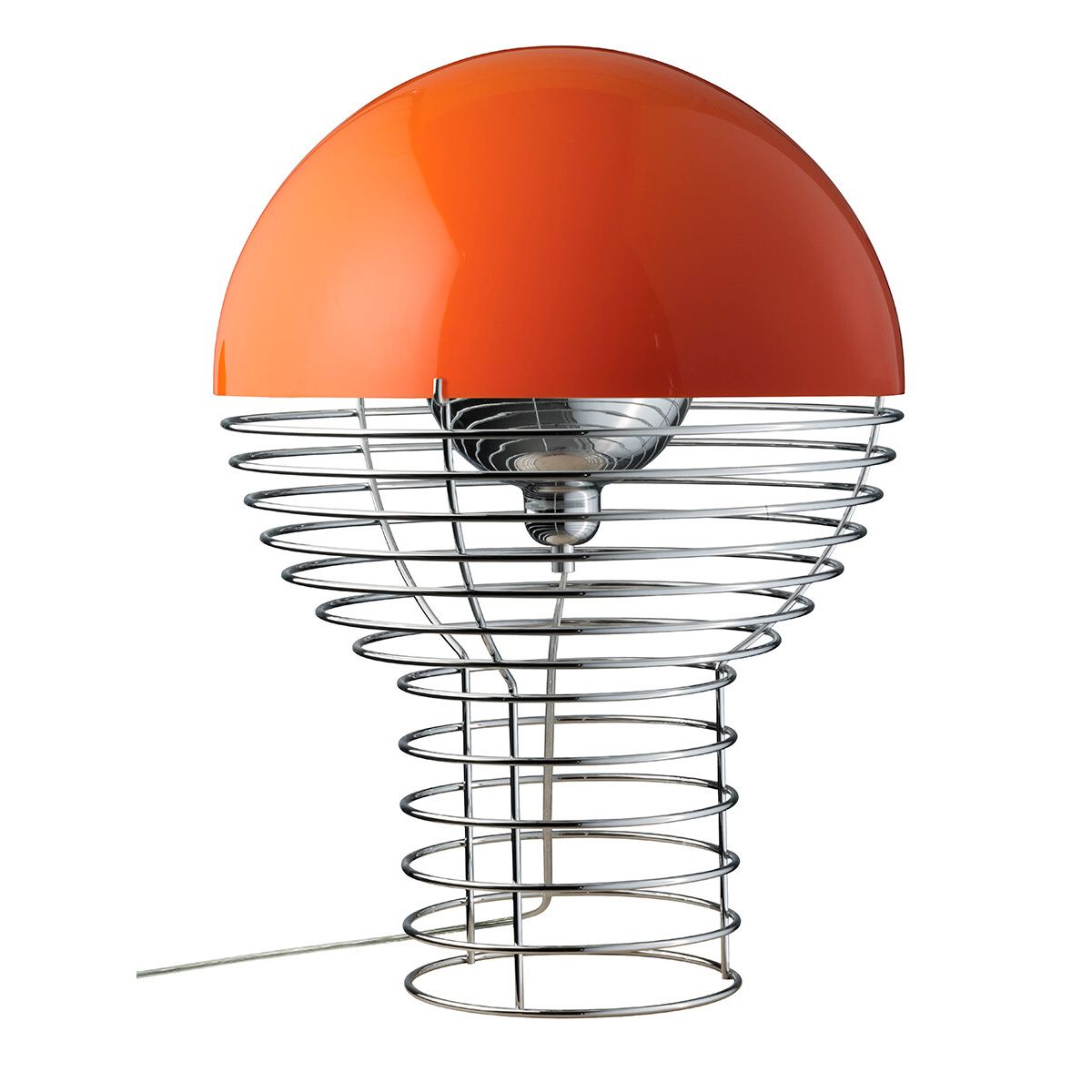 Wire Bordlampe af Verner Panton (Orange Ø: 40 cm)