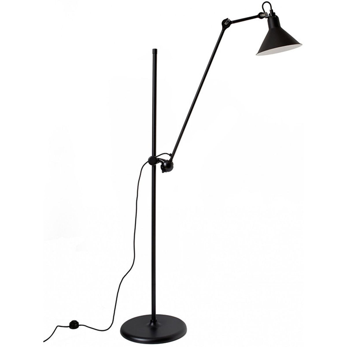 Nr. 215 gulvlampe fra Lampe Gras (Sort stel, Sort)