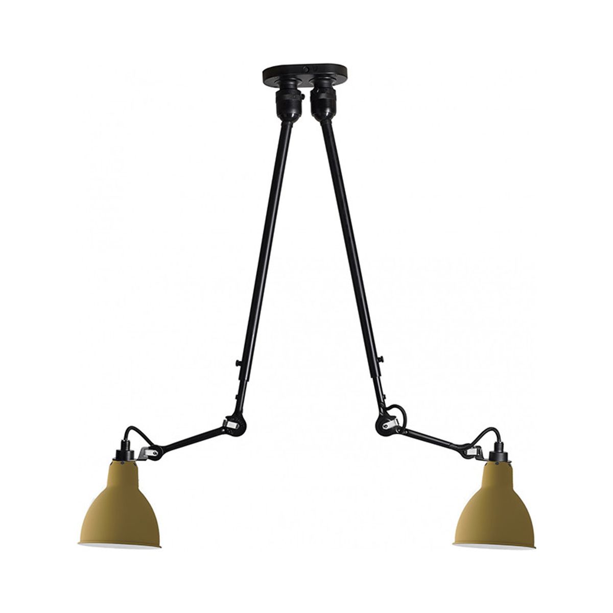 Nr. 302 dobbelt loftlampe fra Lampe Gras (Gul)