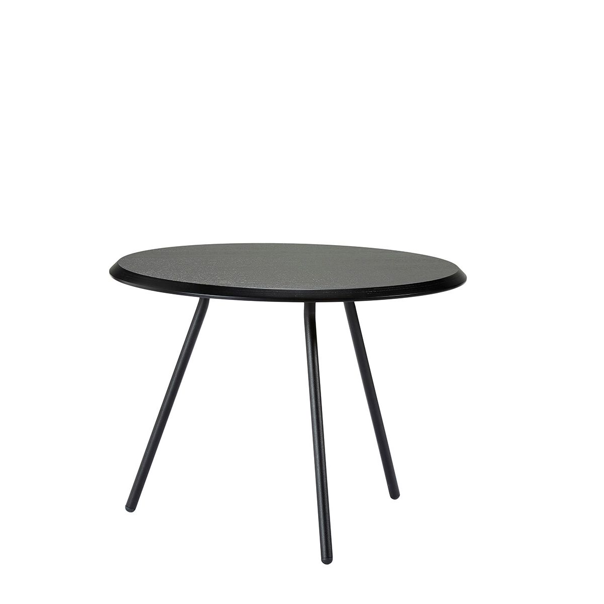 Soround Coffee Table, Ø 60 cm fra Woud (Black painted ash, H 44,5 cm)