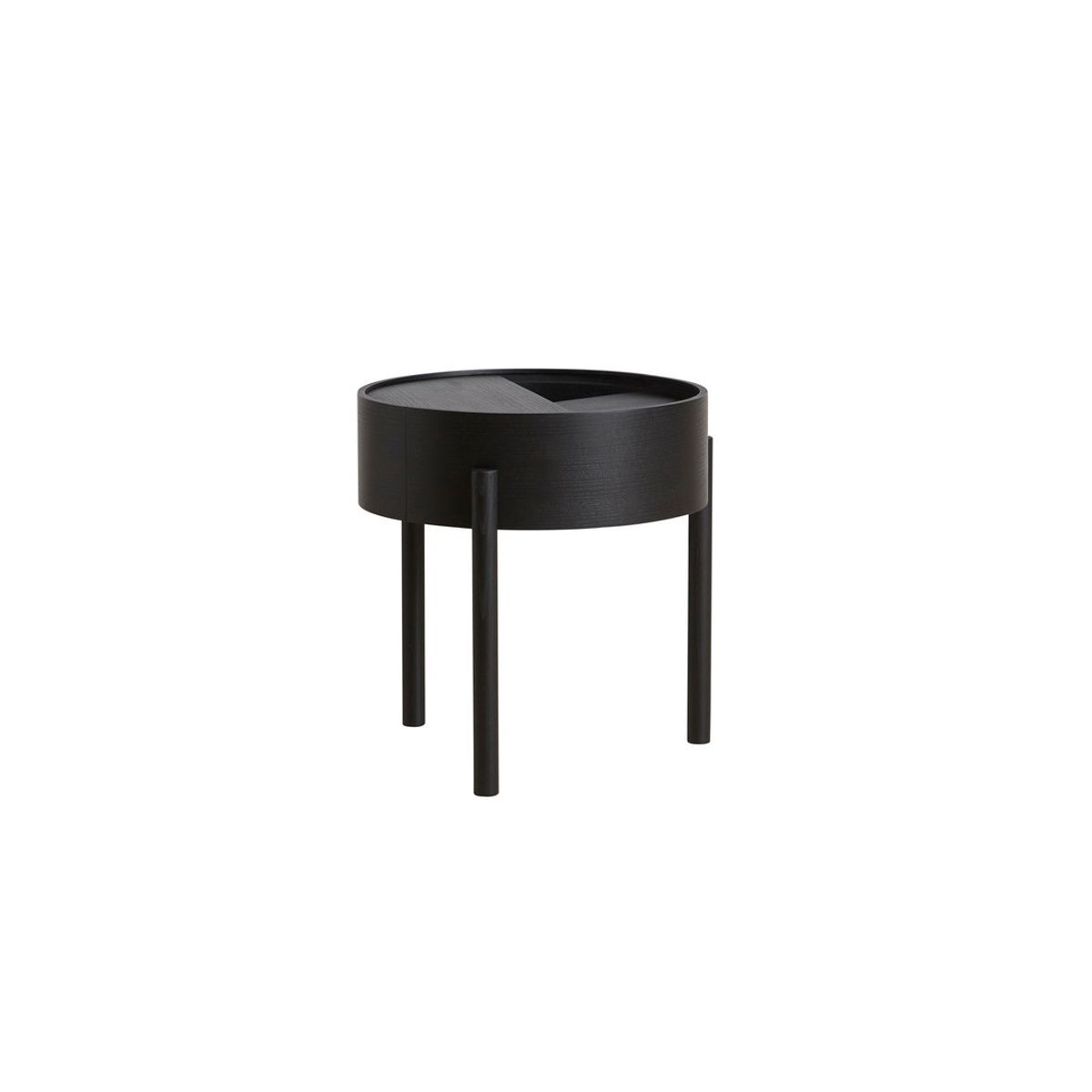 Arc Side Table fra Woud (Black painted ash)