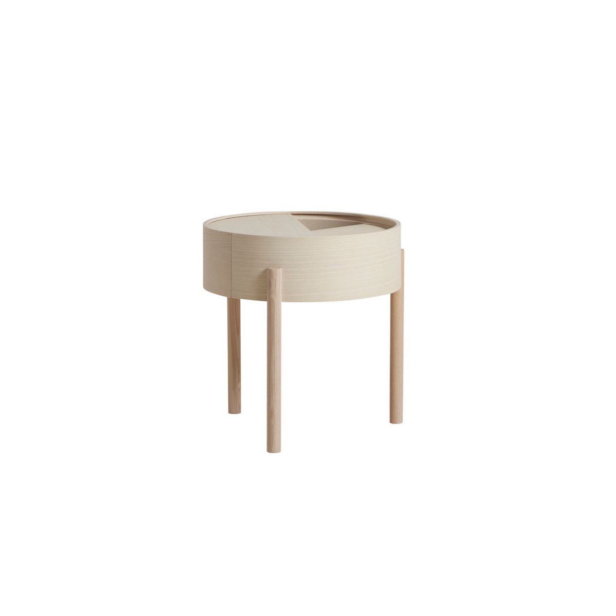 Arc Side Table fra Woud (White pigmented ash)