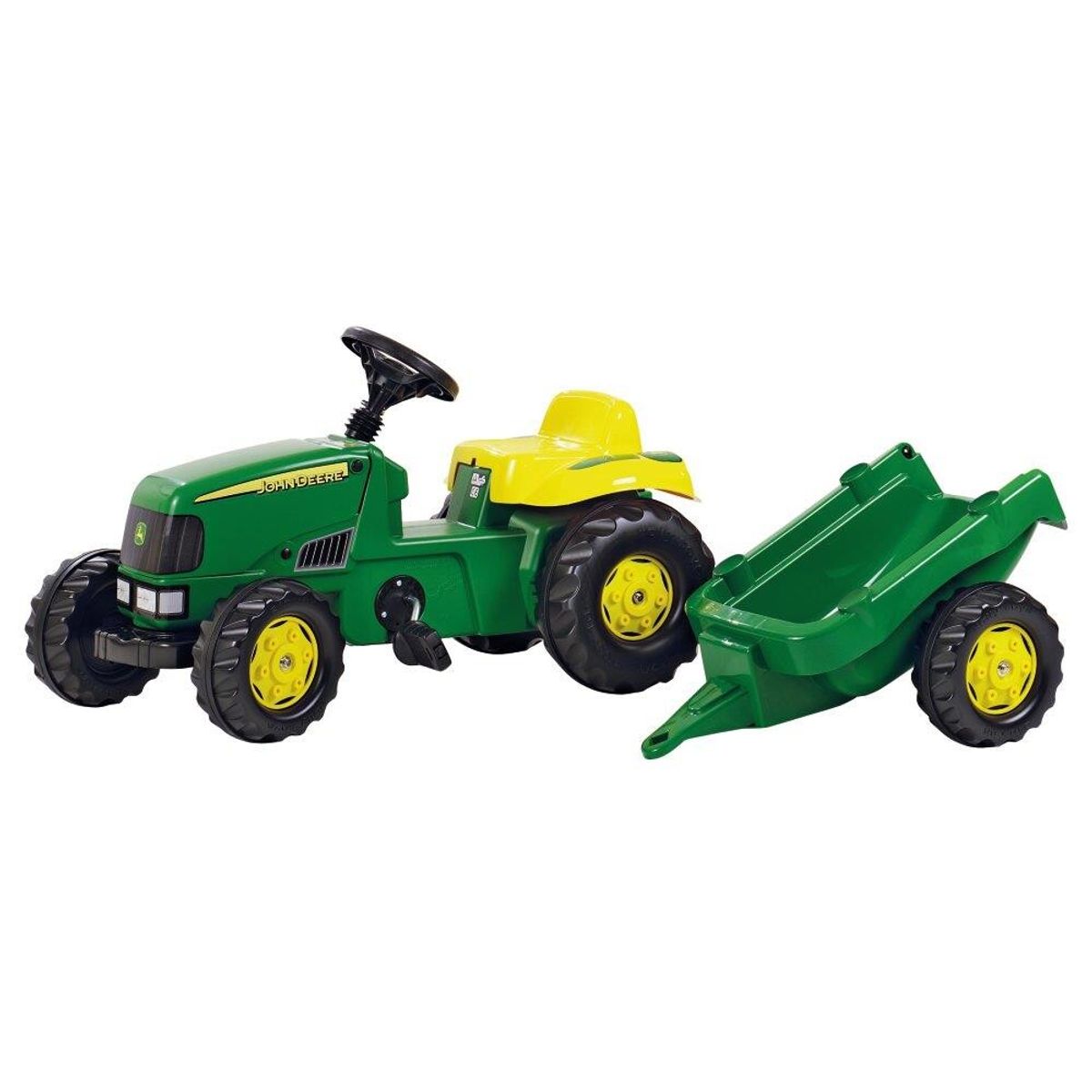 RollyKid Pedaltraktor John Deere m/vogn