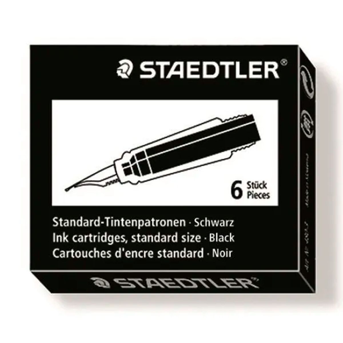 Refill til fyldepen Staedtler sort, 6 stk.