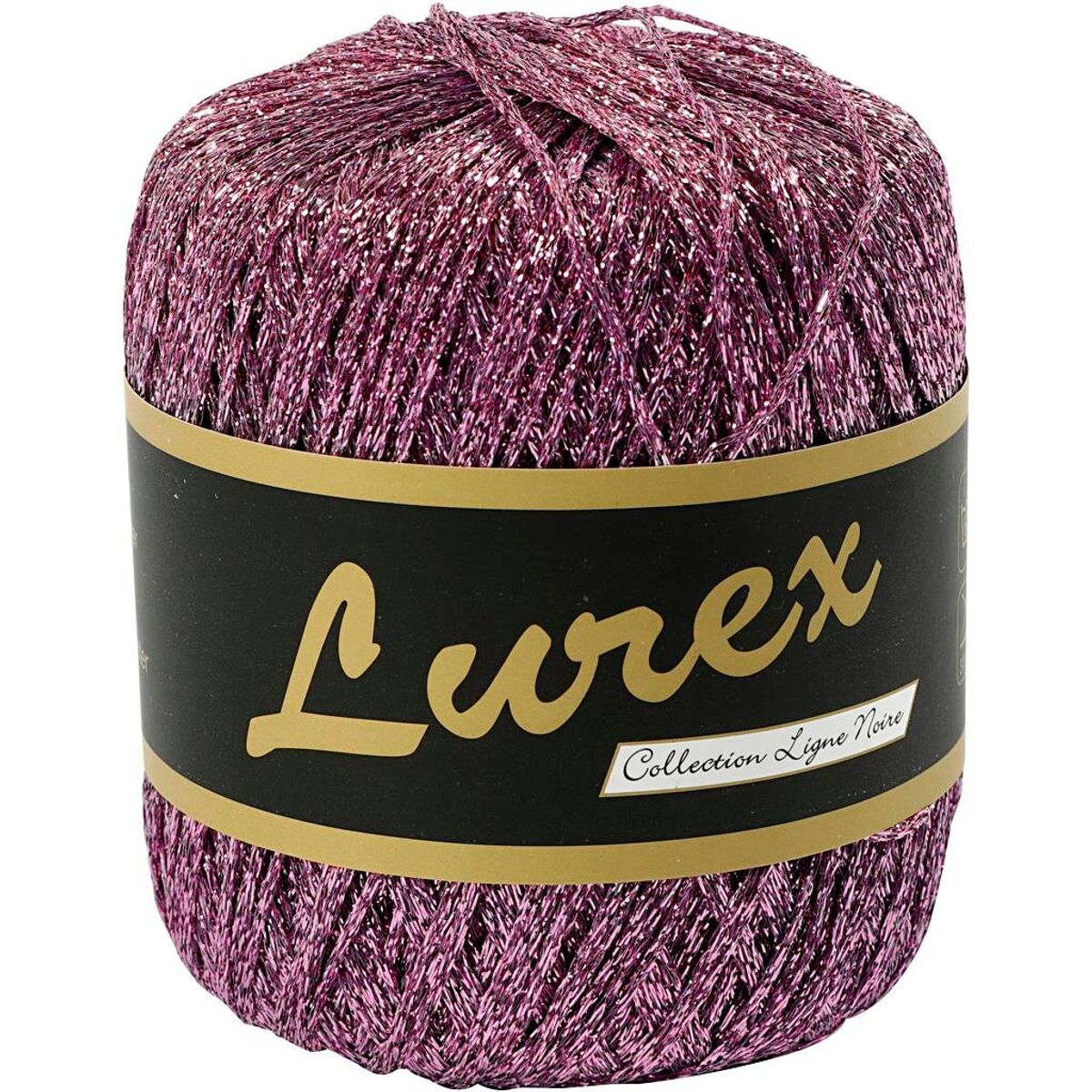 Lurex glittergarn, L: 160 m - Lilla, 25 gram