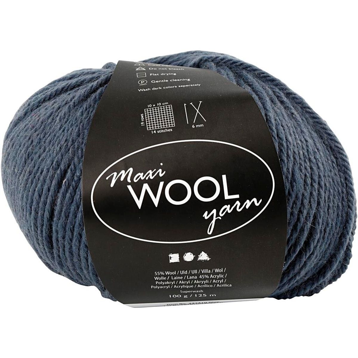 Maxi Wool uldgarn, L: 125 m, blå, 100g