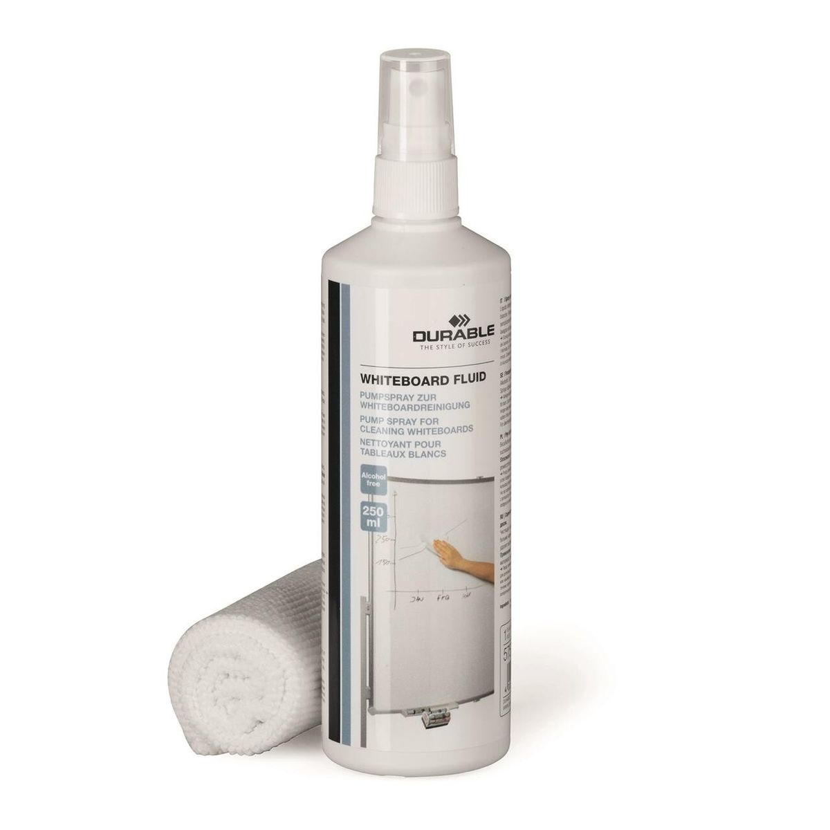 Rensesæt t/whiteboard rensespray 250ml + microfiberklud