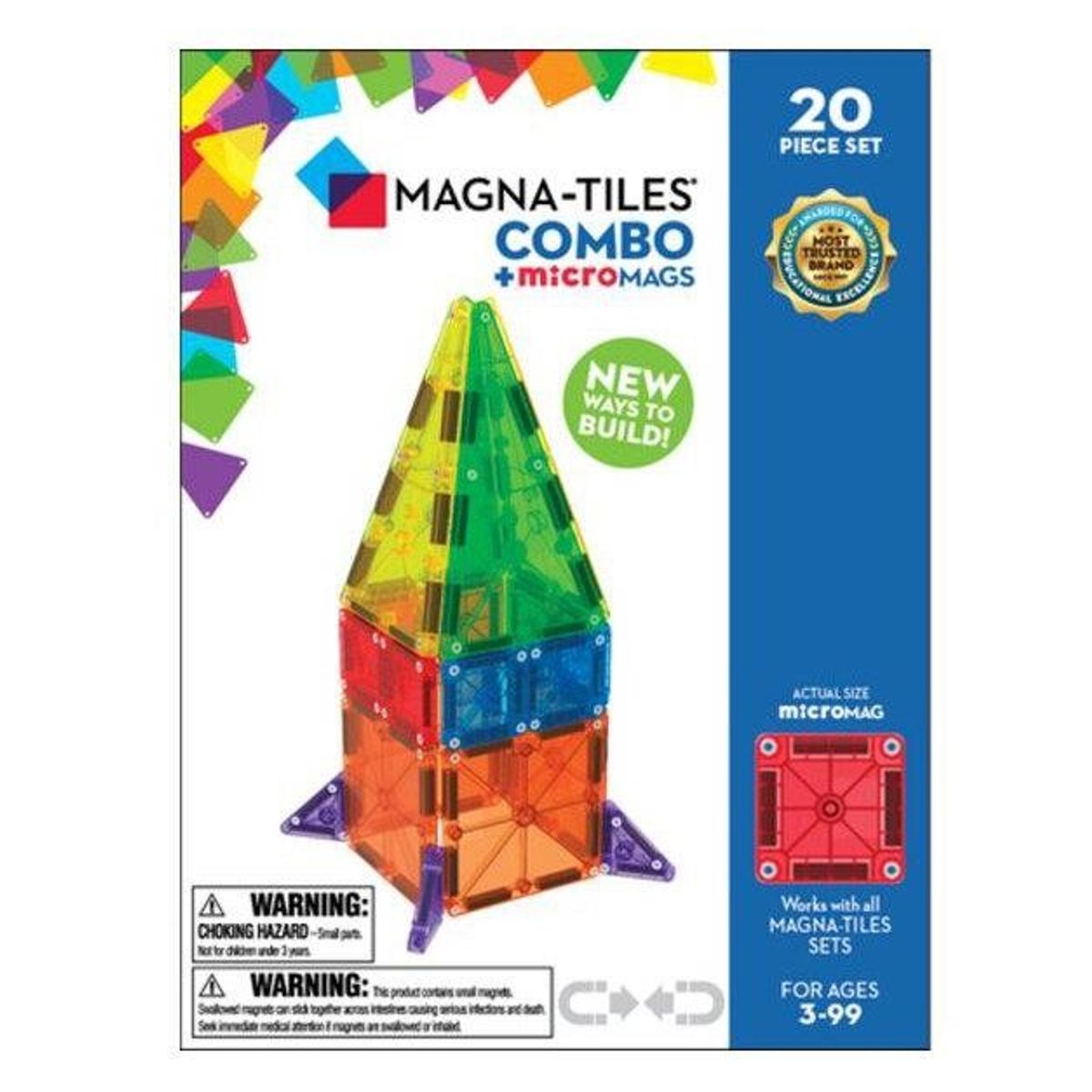 Magna-Tiles microMAGS Combo 20 dele