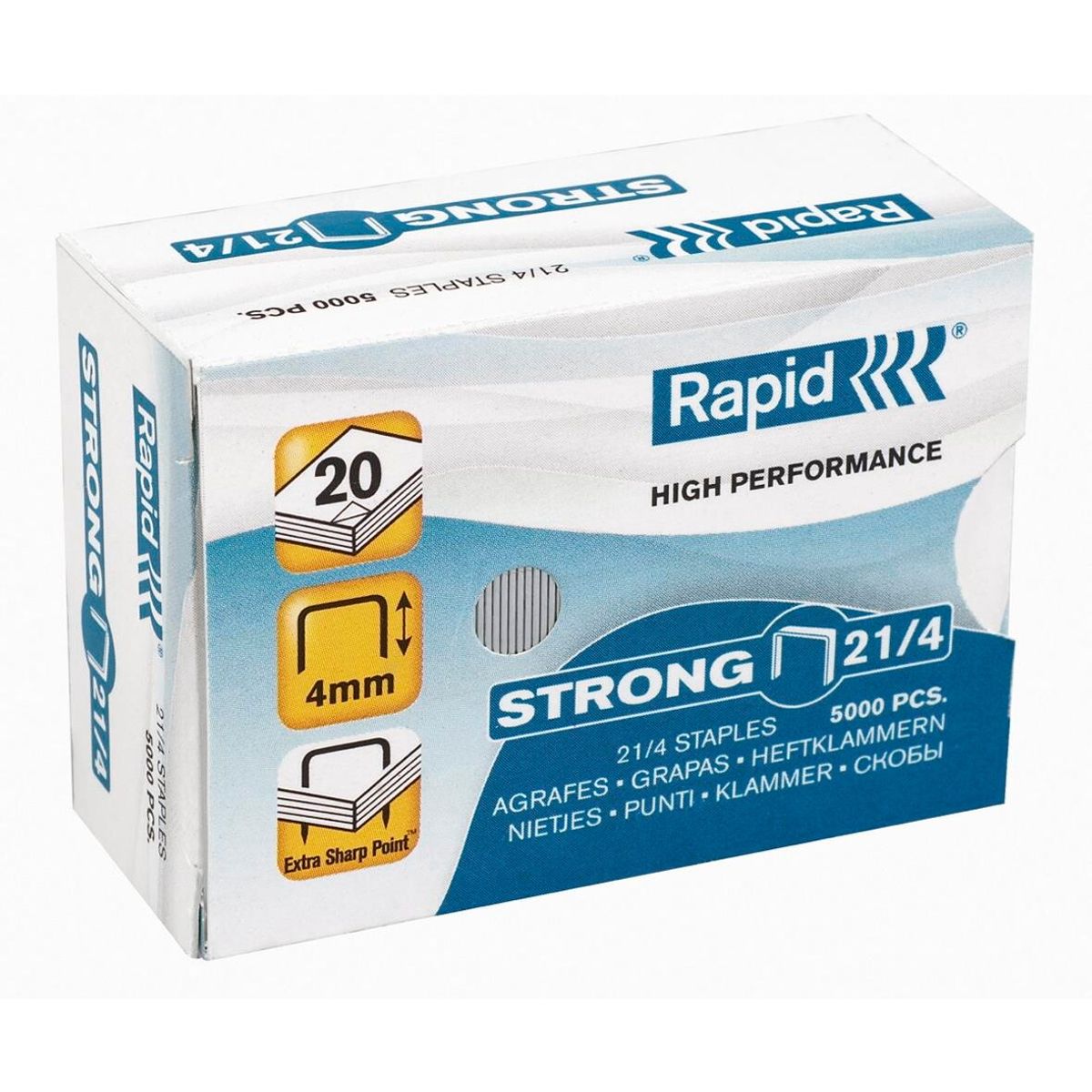 Hæfteklammer galvaniserede Rapid strong 21/4 5000stk/pak