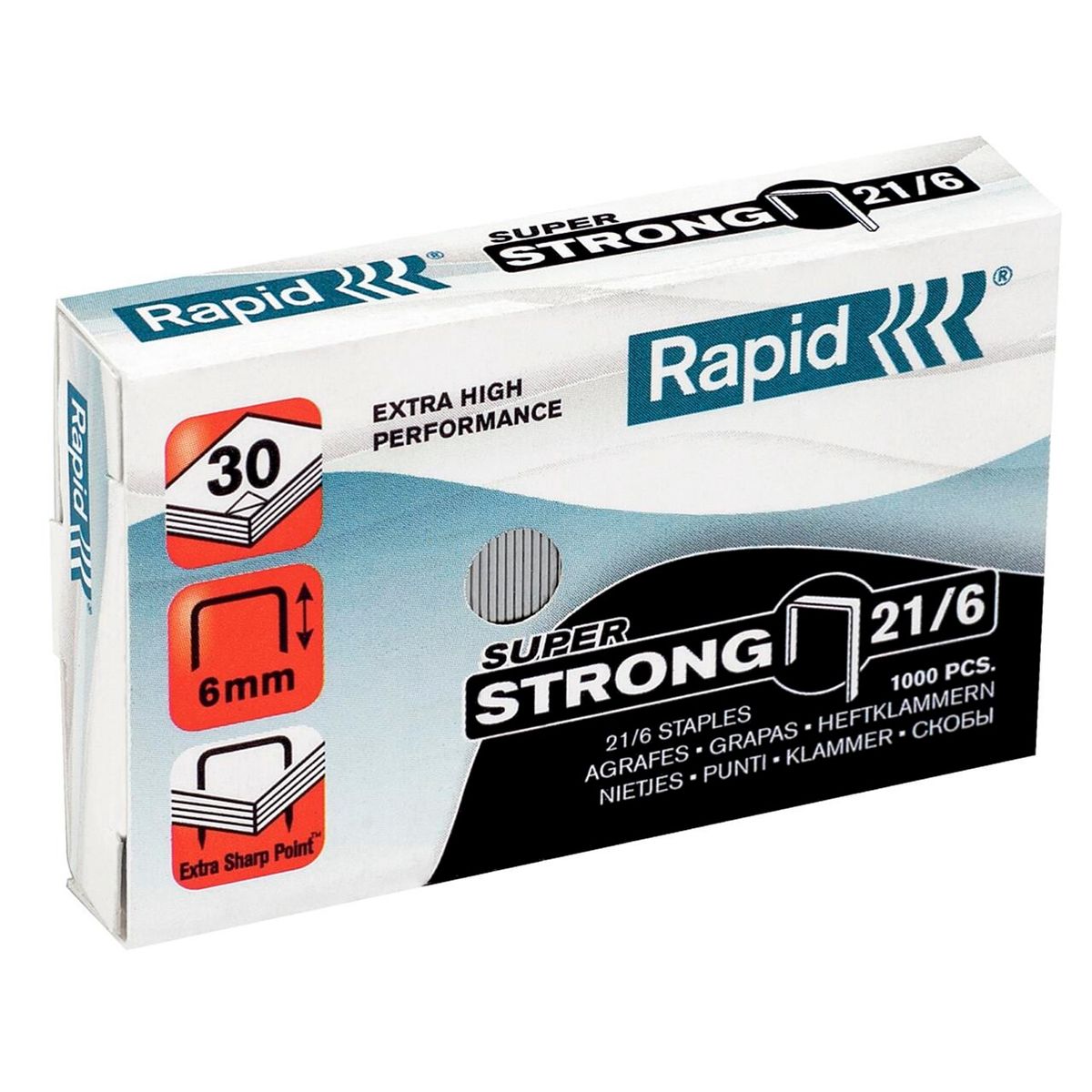 Hæfteklammer 21/6 G Super Strong 1000stk/pak