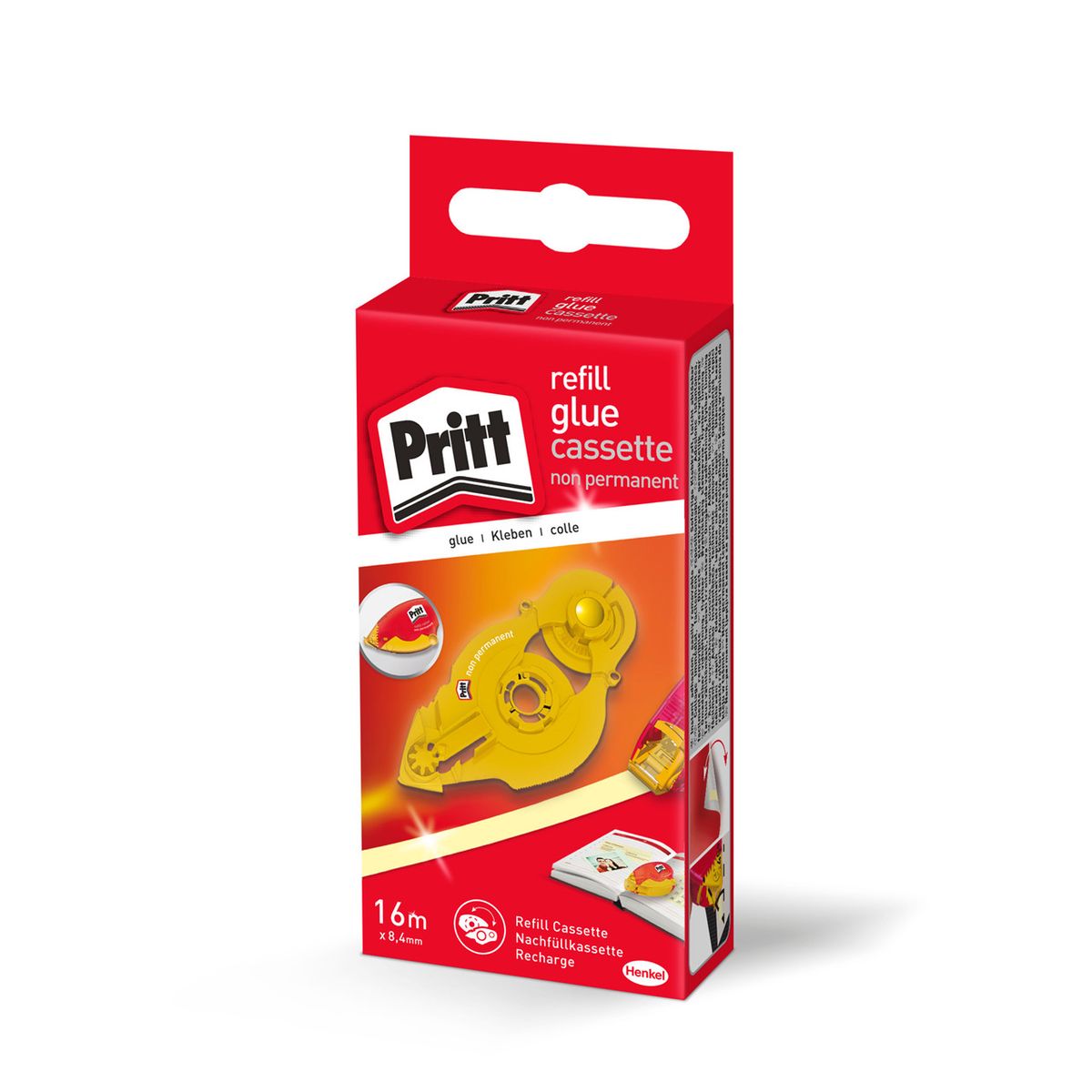 Limroller Pritt refill, non-permanent 8,4 mm 16m