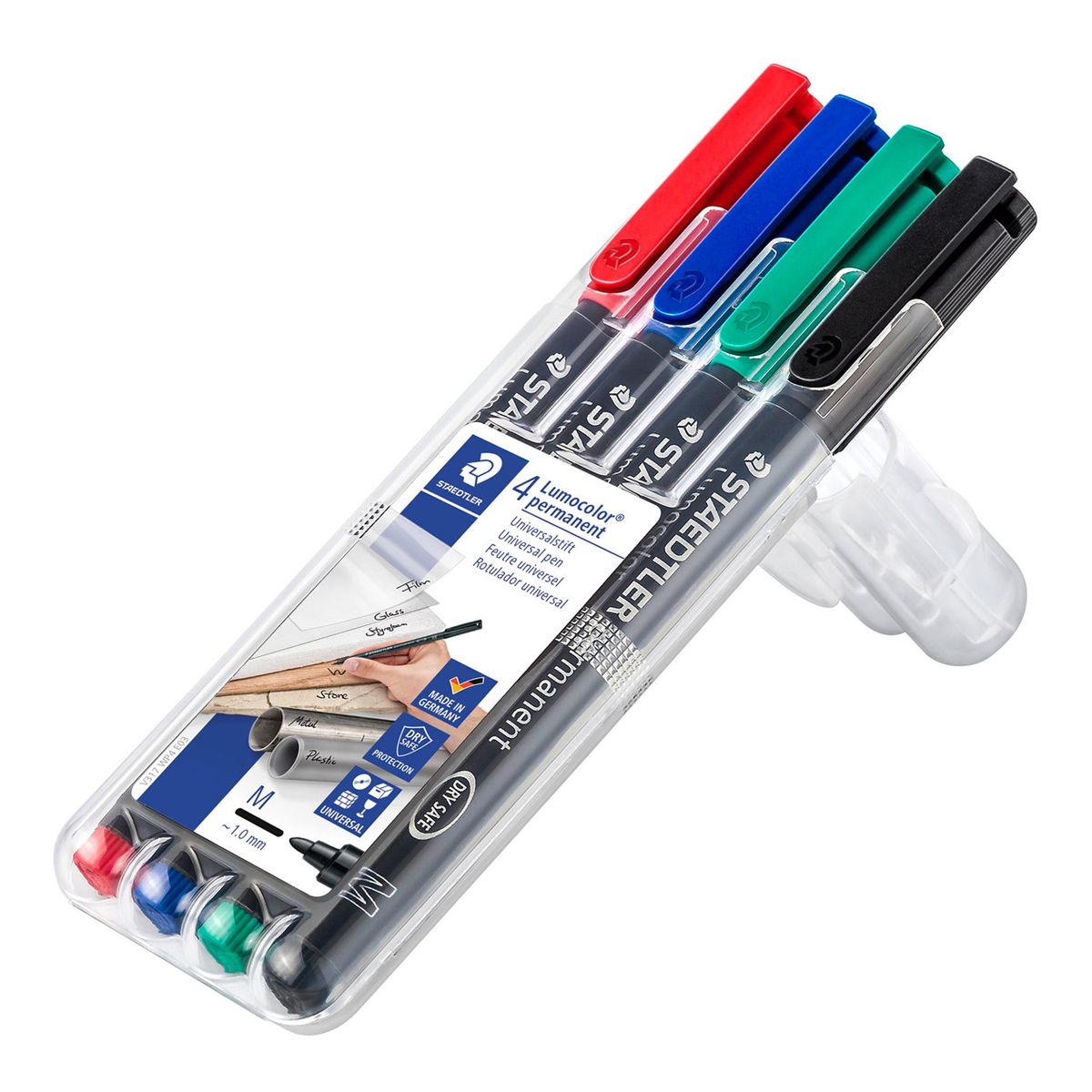 Staedtler Lumocolor 317 permanent marker - 0,8 mm, 4 ass. fv