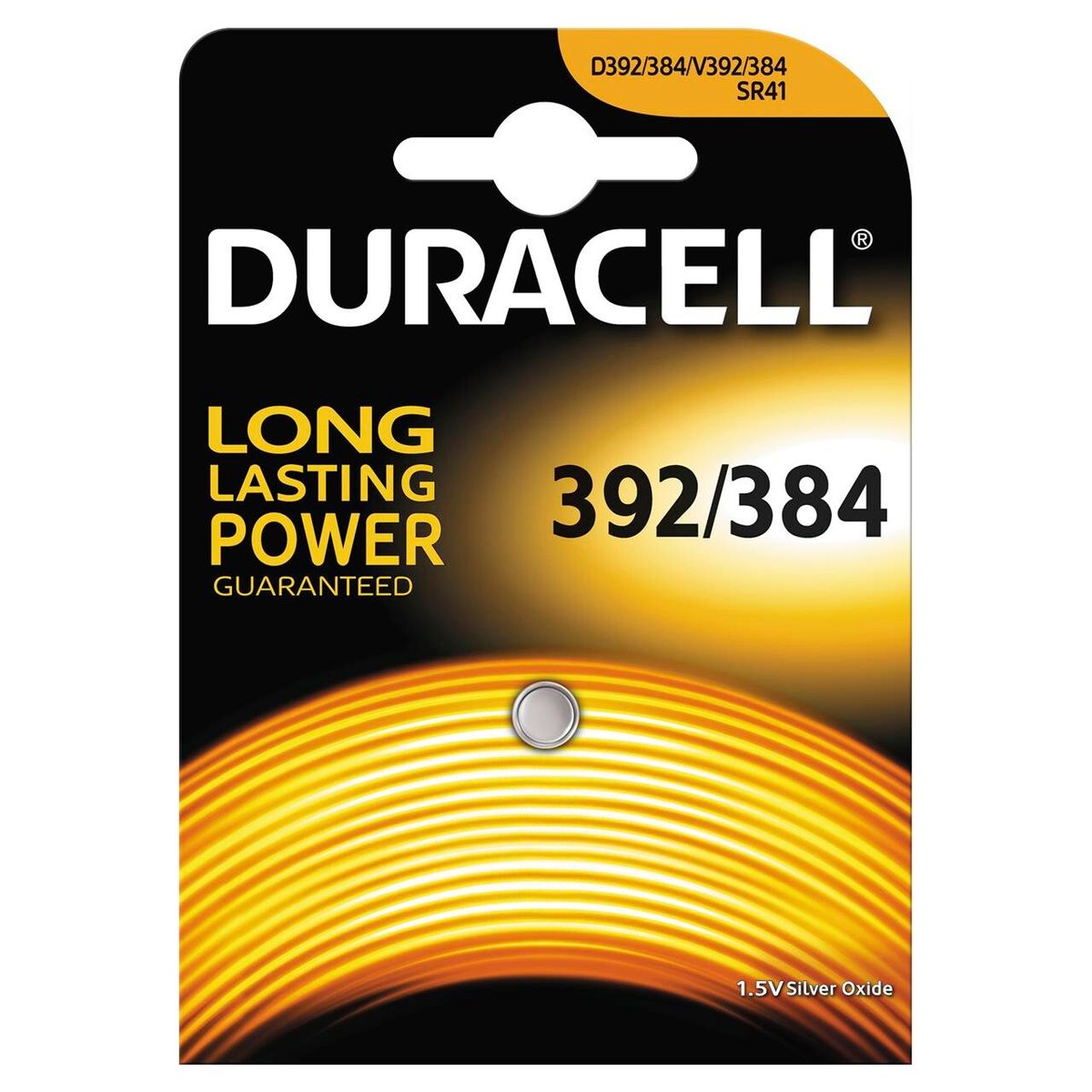 Duracell Batteri 392/384, 1,5V Silver Oxide 1stk/p