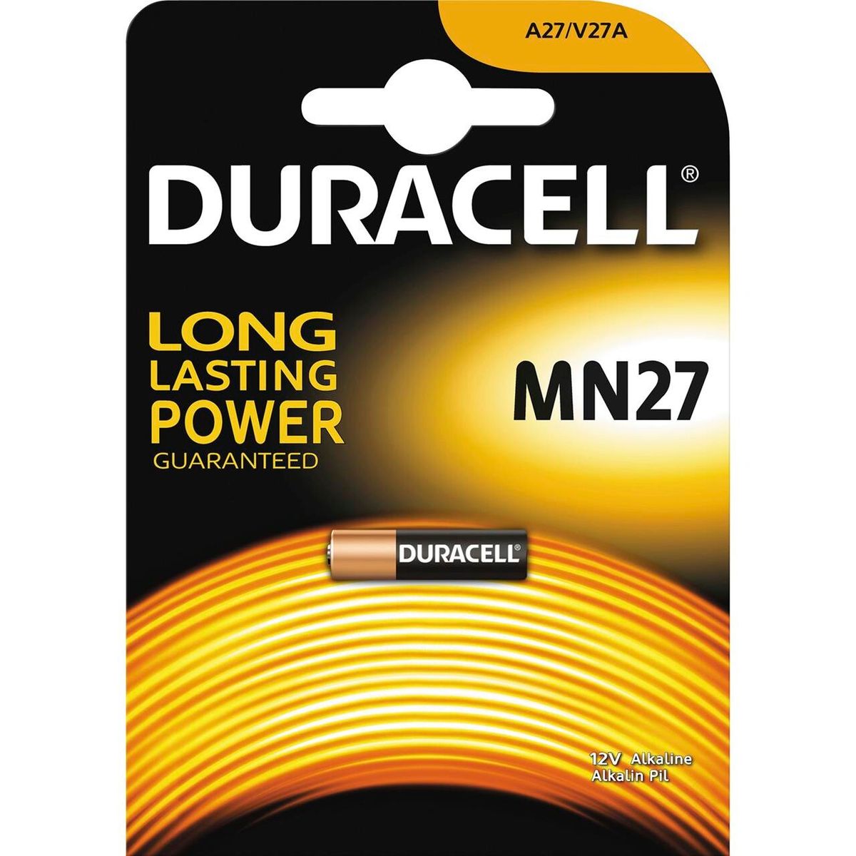 Duracell Batteri Security MN27, 12V 1stk/pak