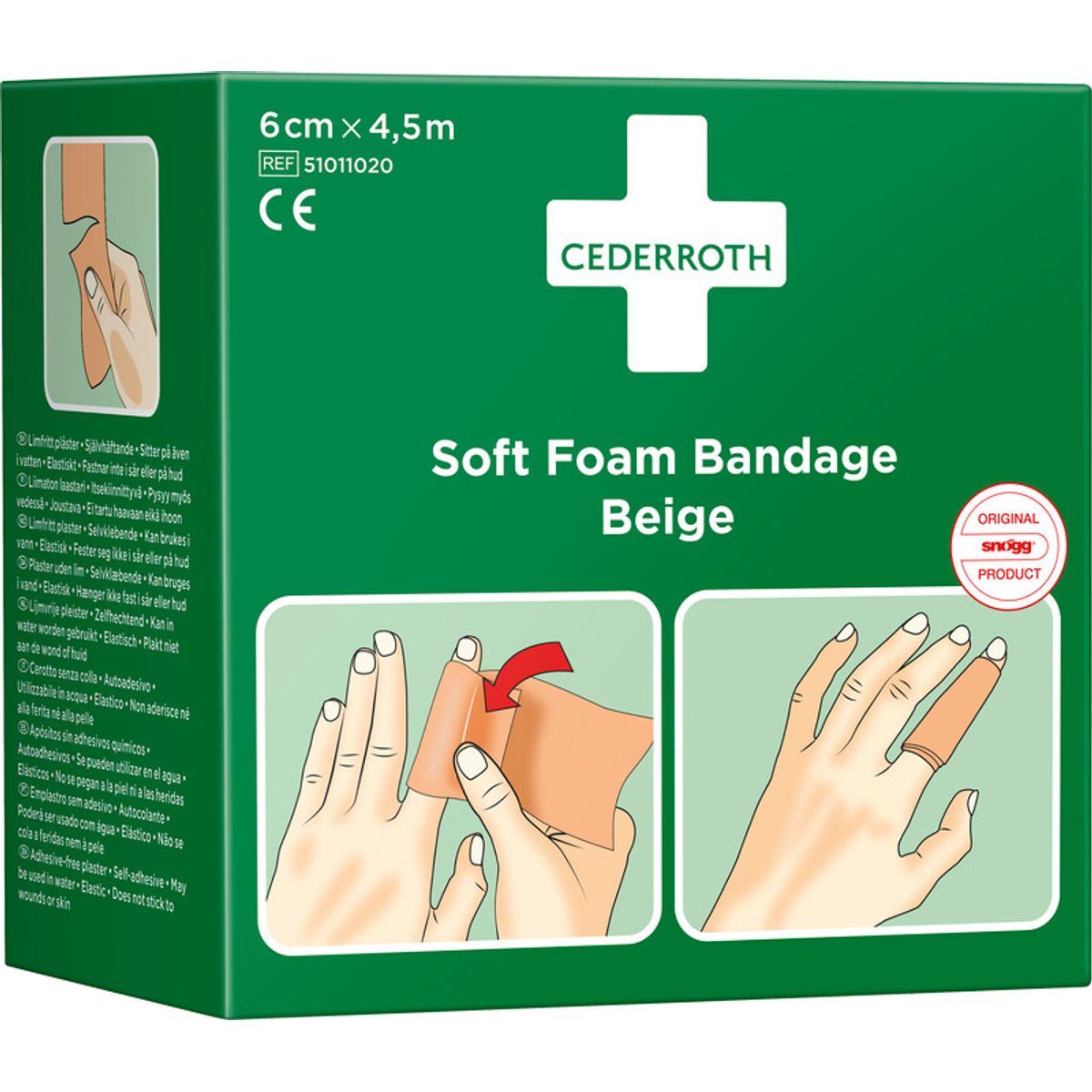 Cederroth soft bandage/plaster, beige, 6cm x 450cm