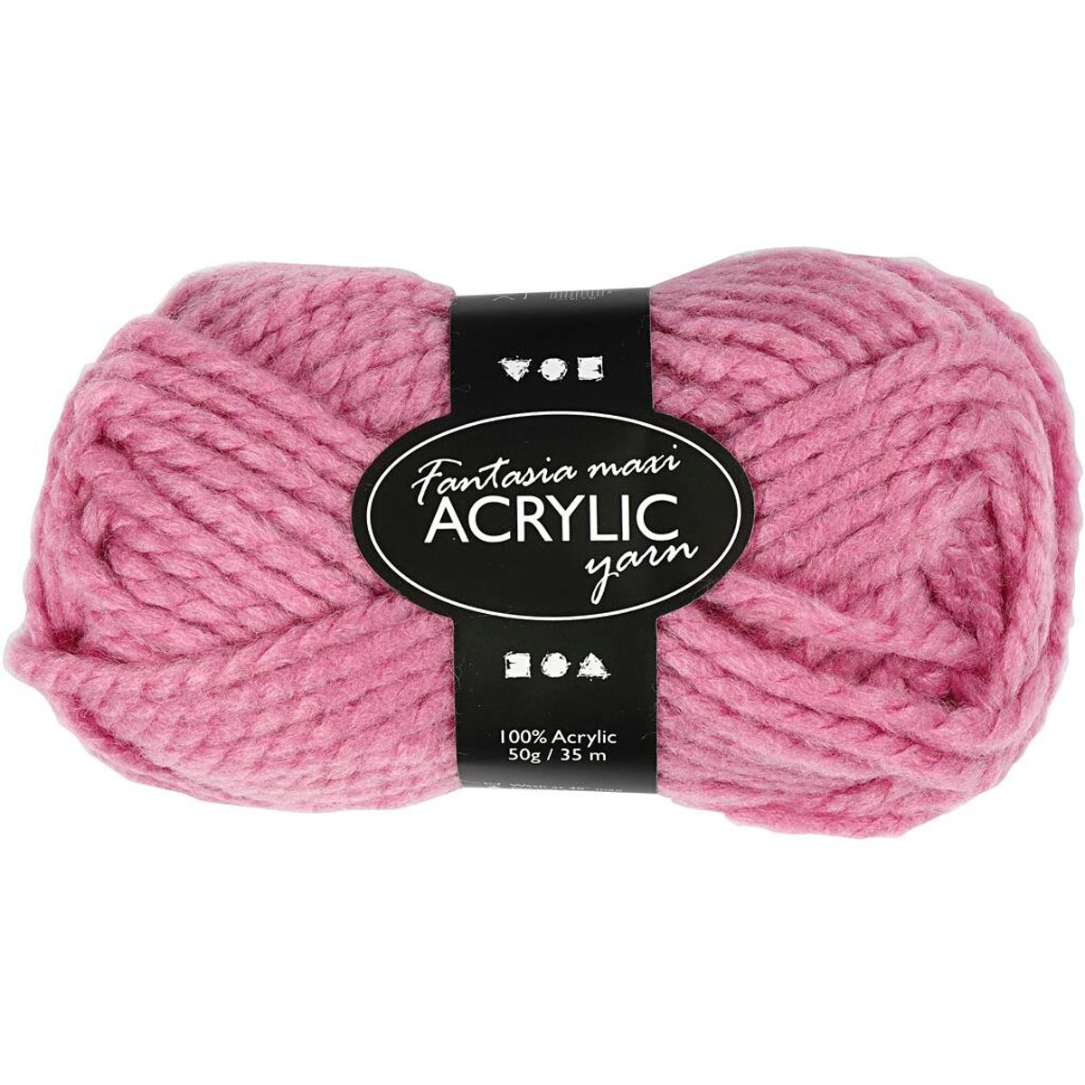 Fantasia Akrylgarn, 35 m, rosa, Maxi, 50 gram