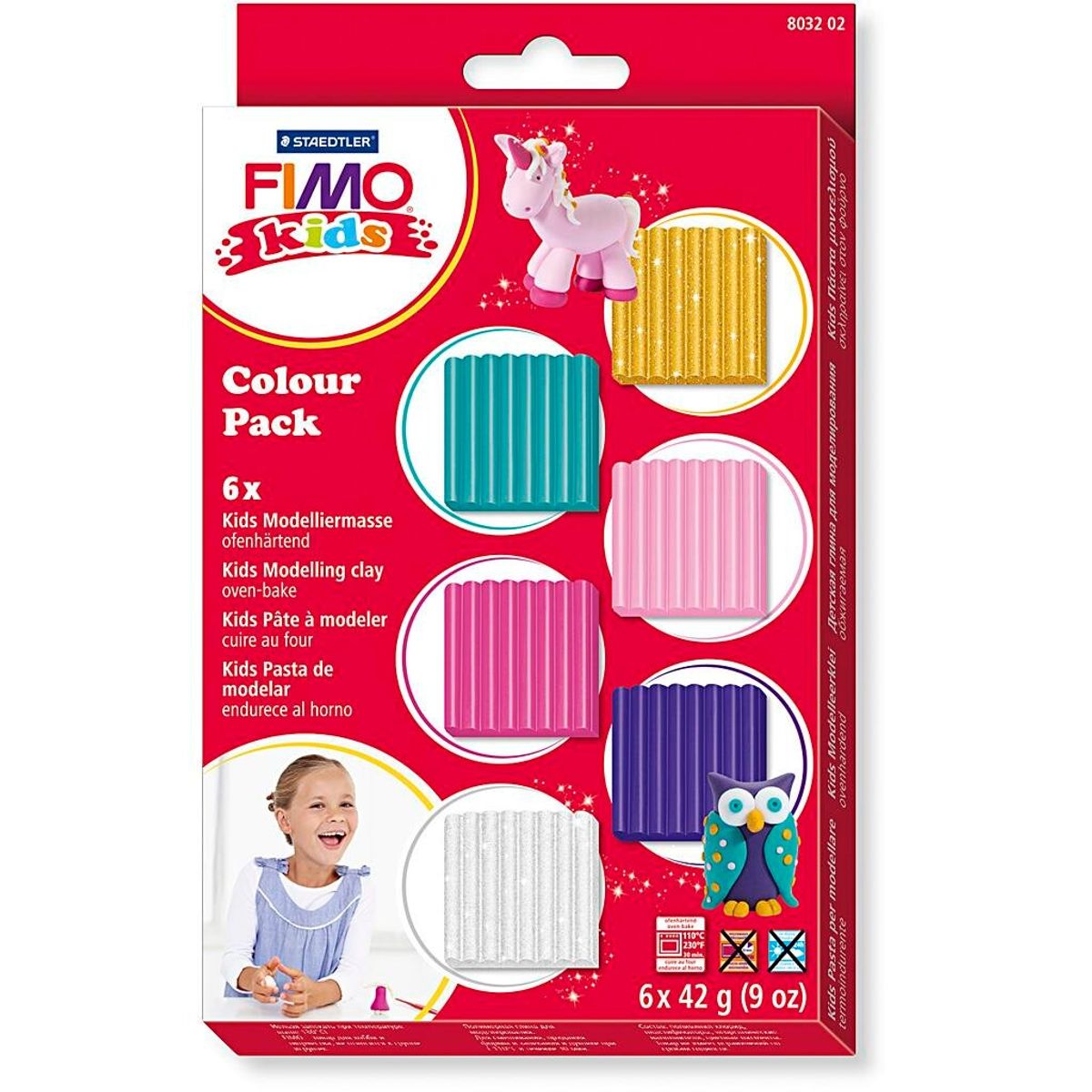 FIMO® Kids ler - Suppleringsfarver 6x42 g