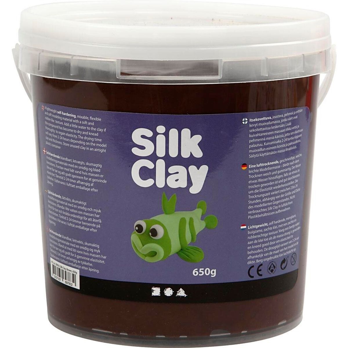 Silk Clay, brun, 650 g