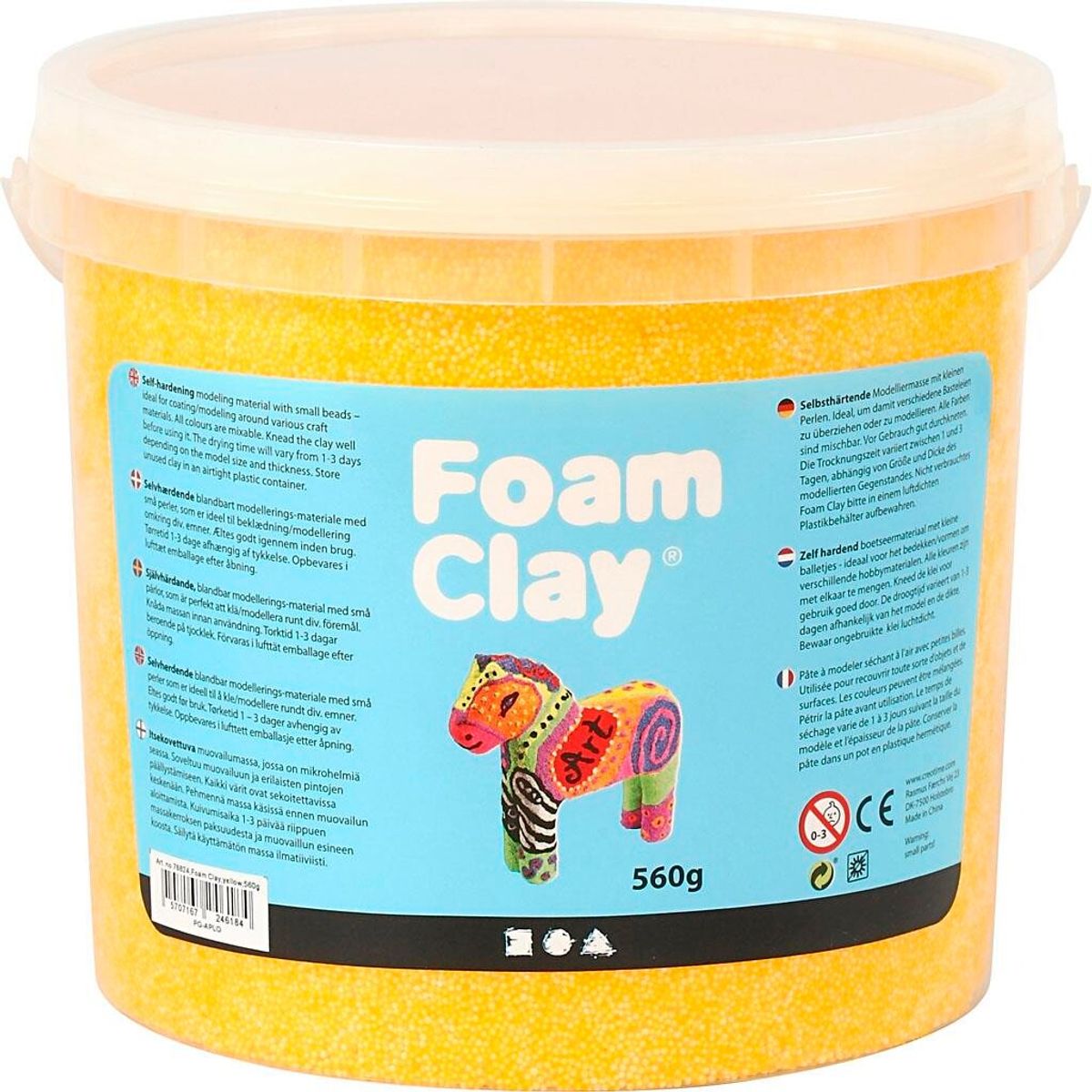 Foam Clay, gul, 560 g